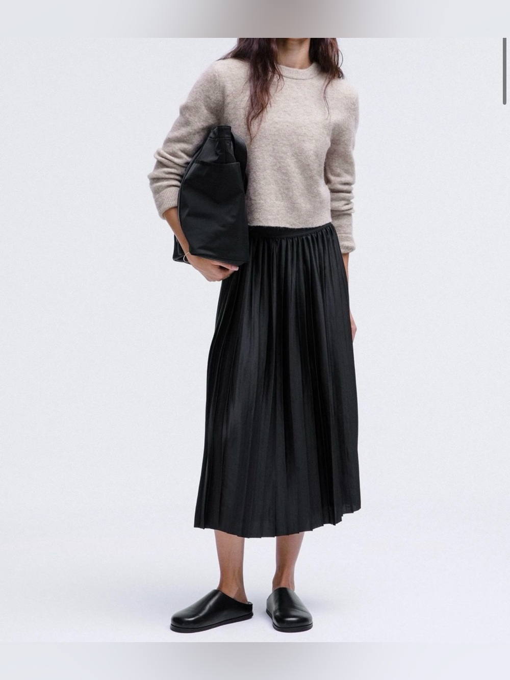 lululemon athletica Black Pleated Midi Skirt